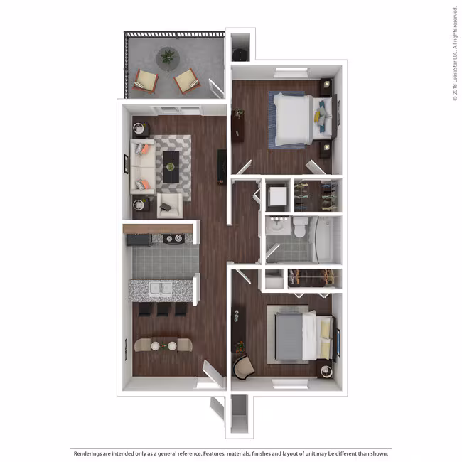 2 Beds • 2 Bath 2166 floor plan
