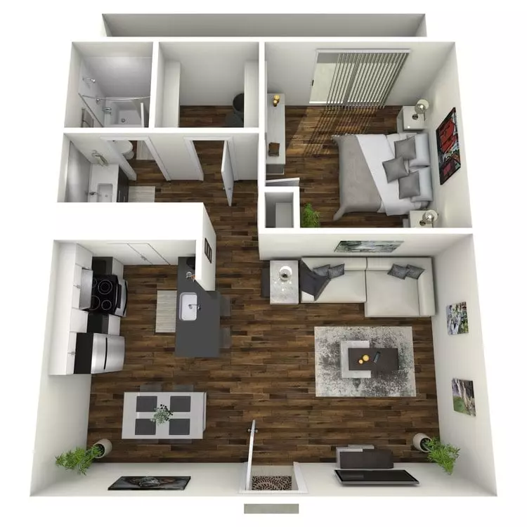 1 Bed • 1 Bath 74 floor plan