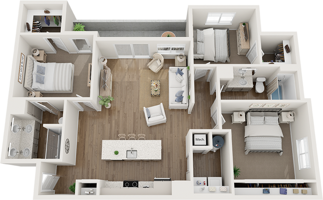 3 Beds • 2 Bath 3101 floor plan