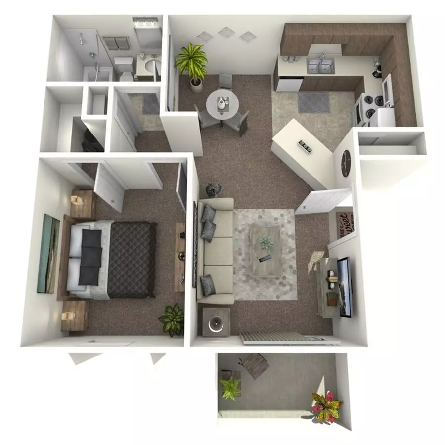 1x1WD - G 127 floor plan