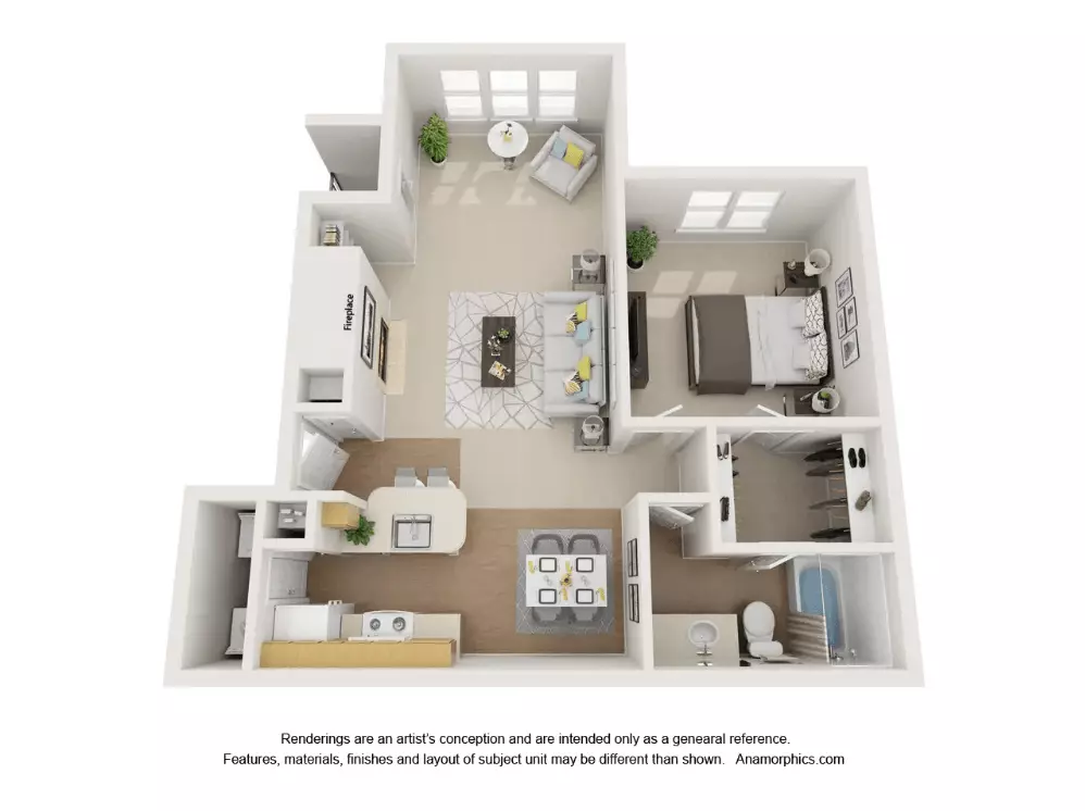 1 Bed • 1 Bath 2025 floor plan
