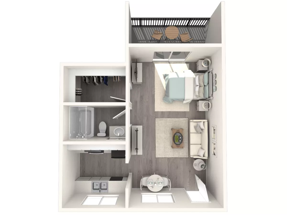 Studio • 1 Bath M-M11 floor plan