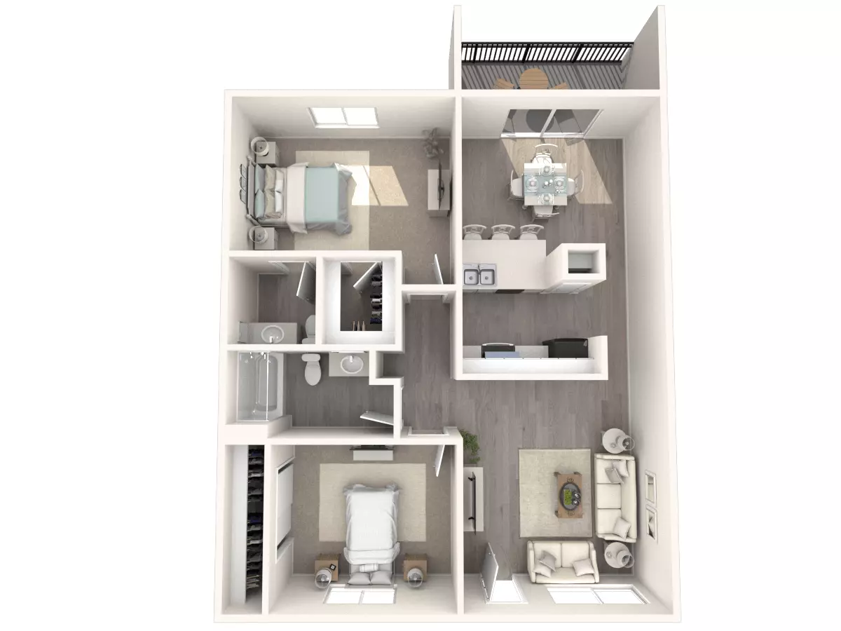 Renovated 2 Bed 1 Bath E-E14 E-E14 floor plan