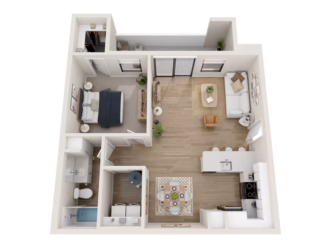 1 Bed • 1 Bath 3080 floor plan