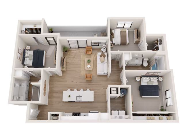 3 Beds • 2 Bath 3-3002 floor plan