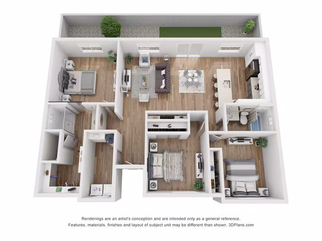 3 Beds • 2 Bath 125 floor plan