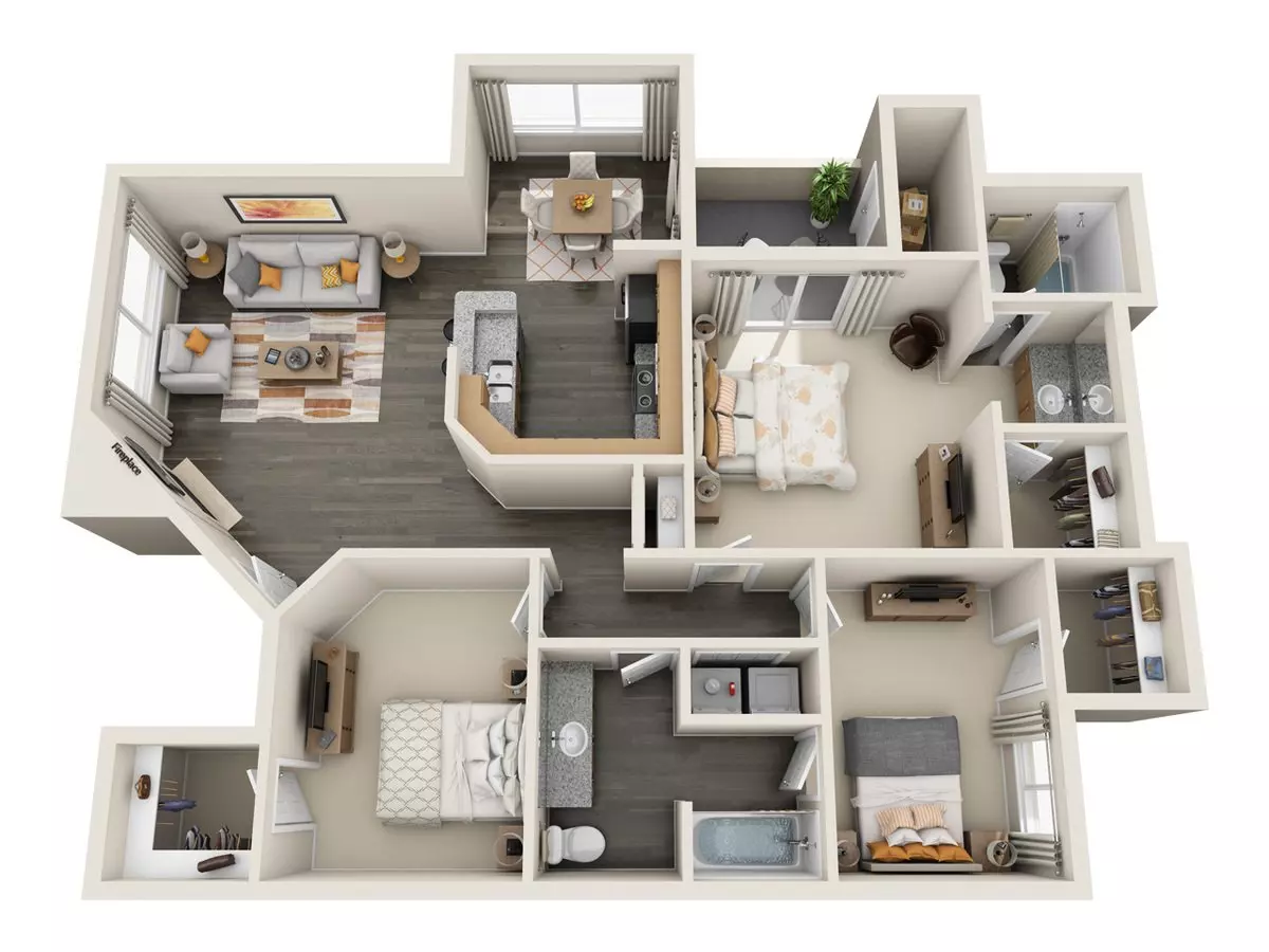 Unit 1141 1181 floor plan