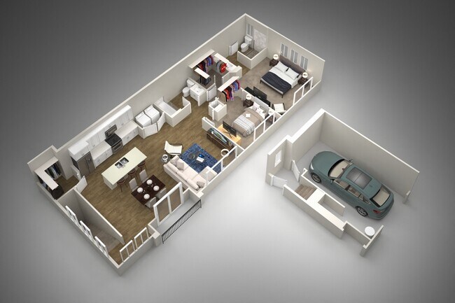 2 Beds • 2 Bath 2015 floor plan