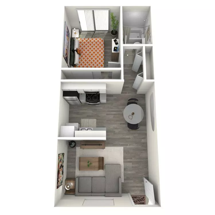 1 Bed • 1 Bath 214 floor plan