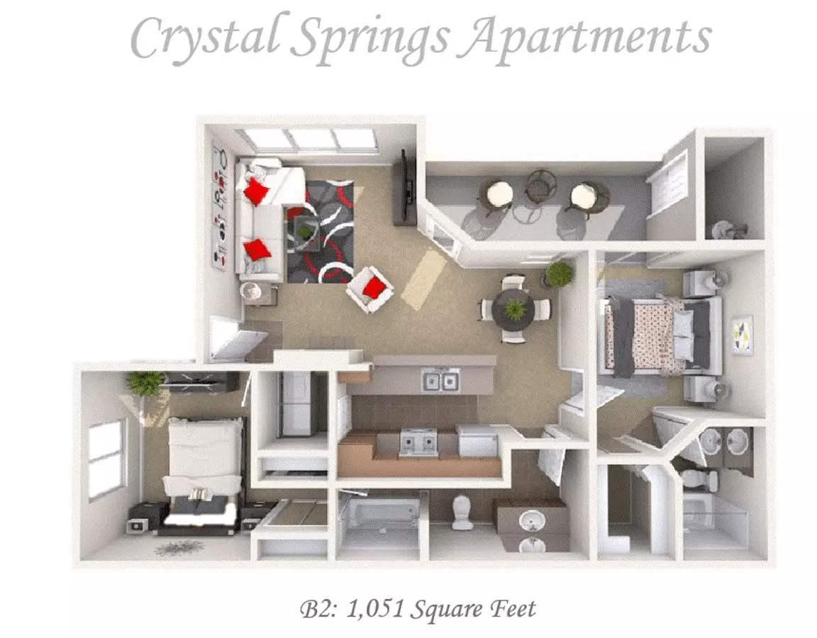 2 Beds • 2 Bath 2192 floor plan