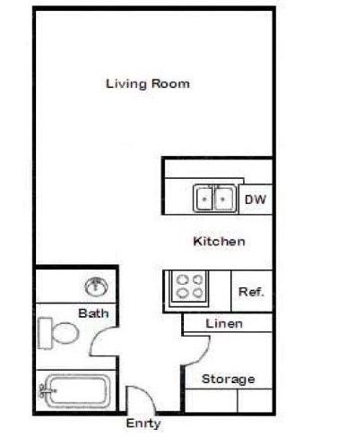 Studio • 1 Bath 211 floor plan