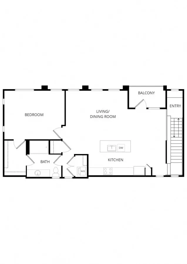 1 Bed • 1 Bath 3084 floor plan