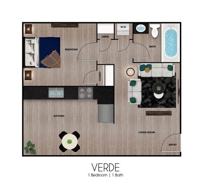 1 Bed • 1 Bath 218 floor plan