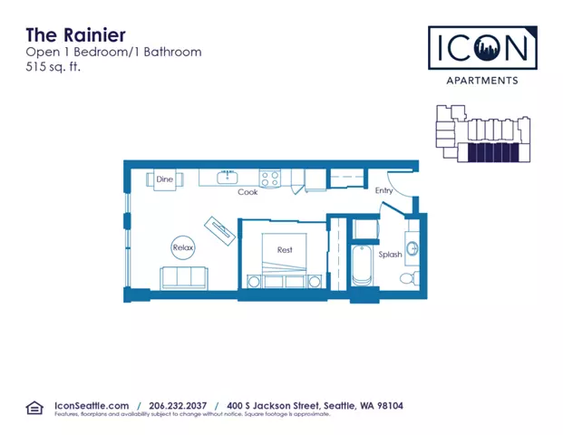 THE RAINIER 411 floor plan