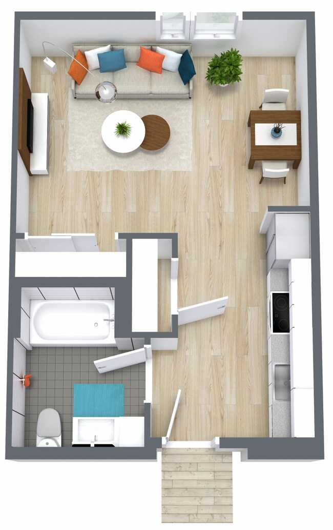 Studio 106 floor plan