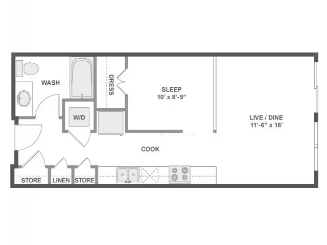 E2 South-427 floor plan
