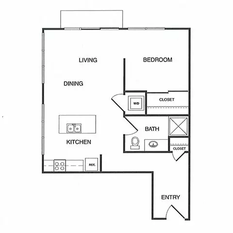1x1 B MFTE 301N floor plan