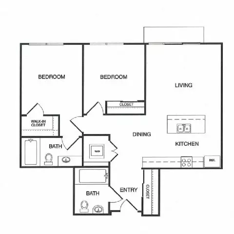 2x2 C MFTE 209N floor plan