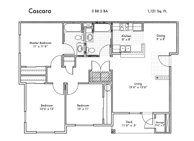 Unit Q101 Q401 floor plan