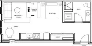 Unit E1211 E827 floor plan