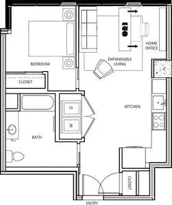 Unit W2423 W2926 floor plan