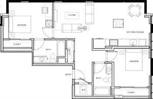 Unit E1422 E1422 floor plan