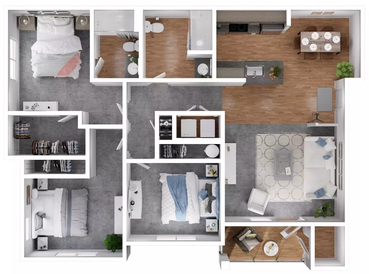 Unit B407 J513 floor plan