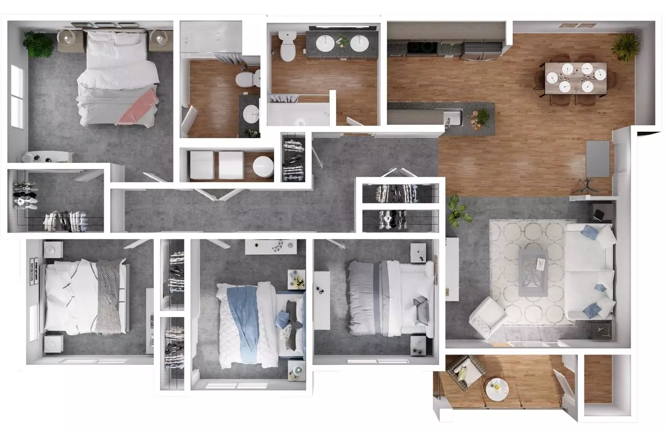 Unit F101 F406 floor plan