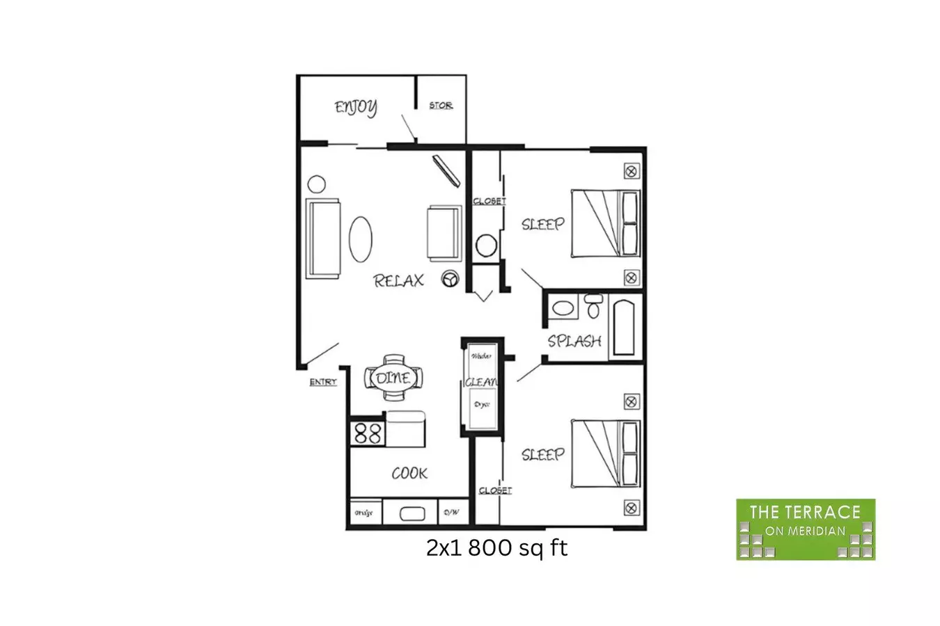 Unit L204 H102 floor plan