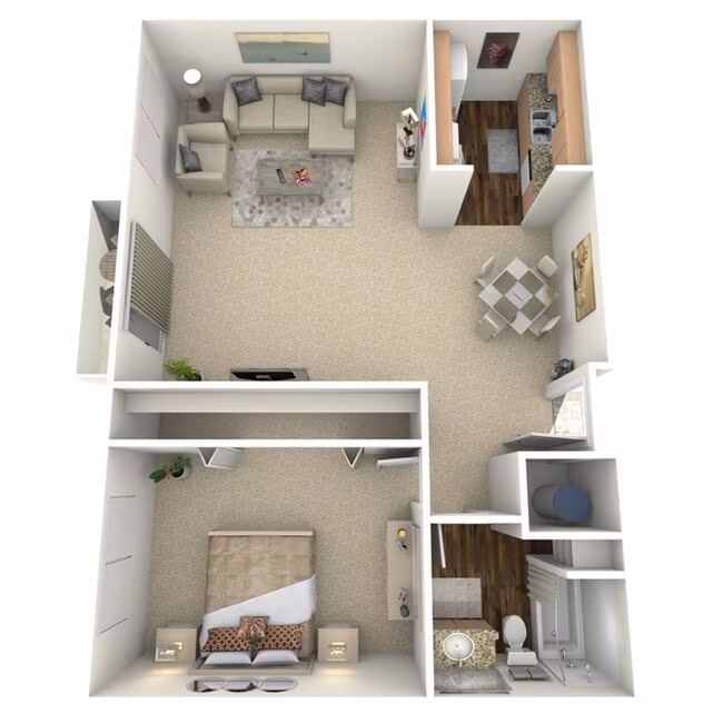 1x1R 304 floor plan
