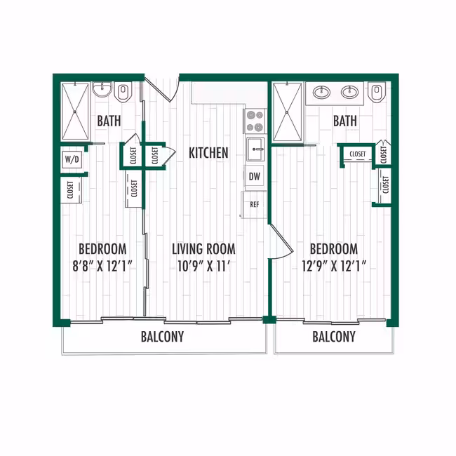 2x2 1502 floor plan