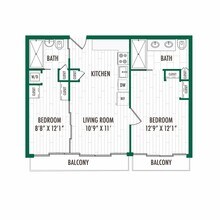 2x2 1402 floor plan