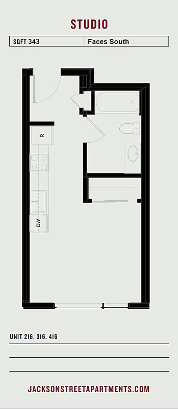 Studio 316 floor plan