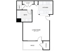 Studio E-302 floor plan