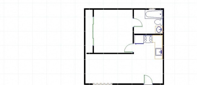 1x1B 8670-22R floor plan
