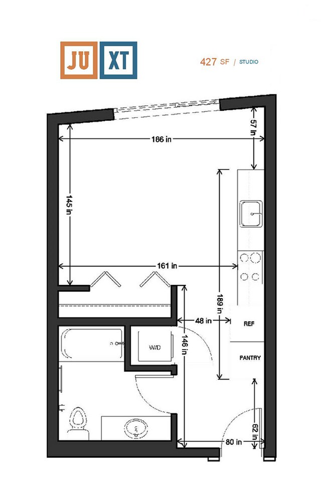 Studio 402 floor plan