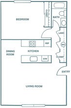1x1 B12 floor plan