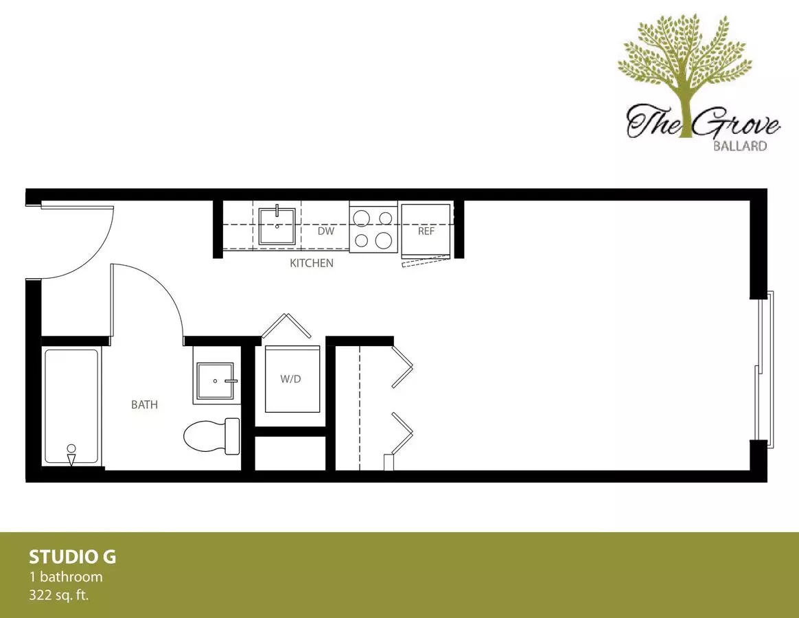 Studio G 411 floor plan