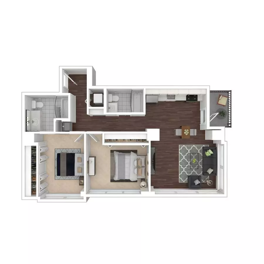 Two Bedroom Two Bath Large b8.2 2309 floor plan