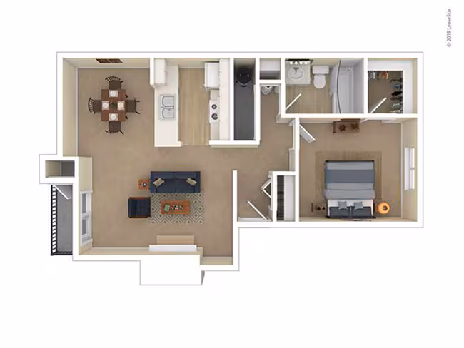 1x1 03-106 floor plan