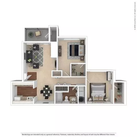2x1 Renovated C203 floor plan