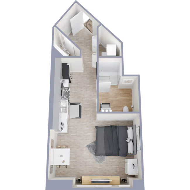 Studio 409 floor plan