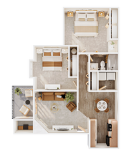 1x1B 103 floor plan