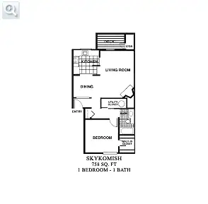 1x1 K303 floor plan