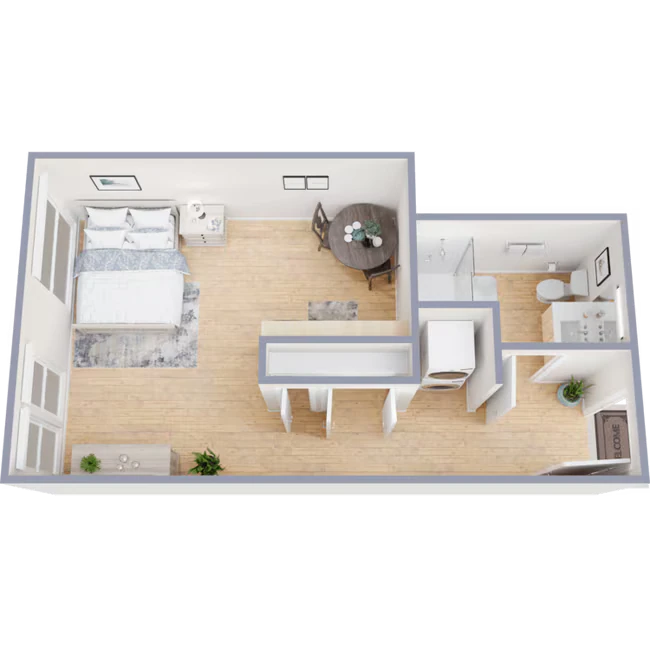Studio 416 floor plan