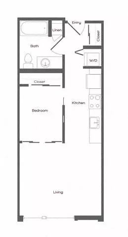 Open 1x1 A 516 floor plan
