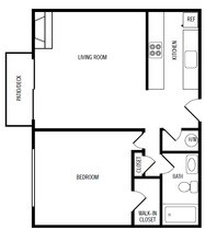 1*1 166 floor plan