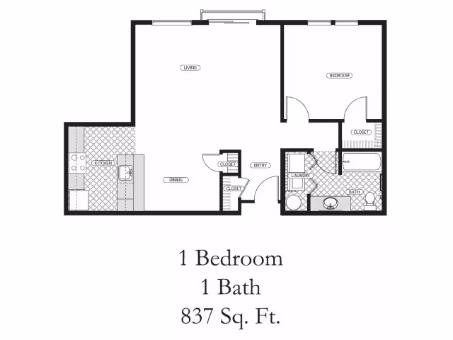 1x1B.Den AUCMJU floor plan