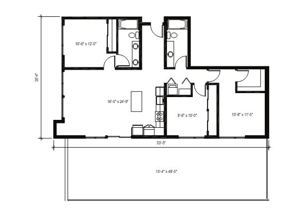 3x2 327 floor plan