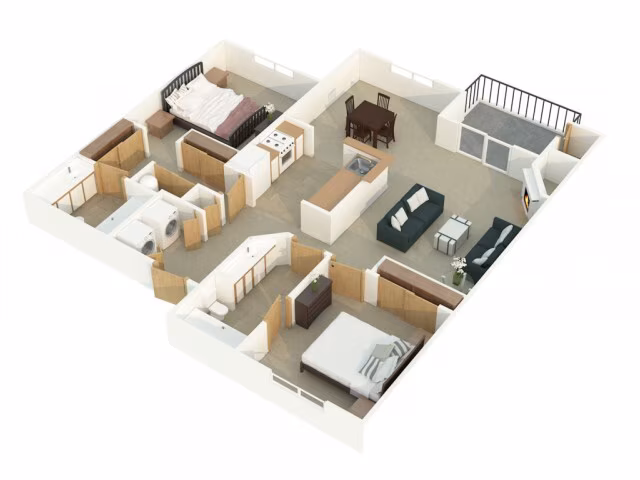 2X2 J103 floor plan
